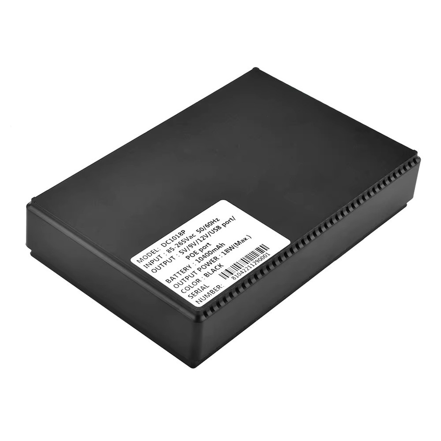 diymore UPS DC Notstromversorgung 10400mAh für Router und optisches Modem in Schwarz mit eingebautem Adapter und PoE 5V 9V 12V - Bild 4