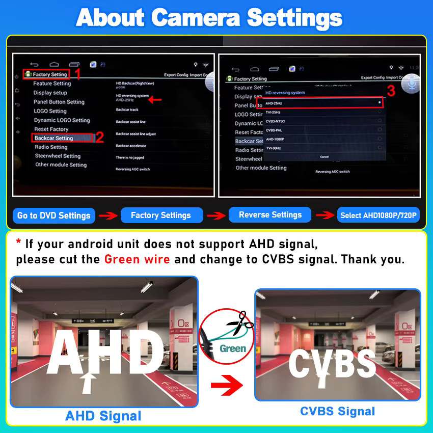 HESHECAM Auto-Frontkamera mit eingebautem Logo für BMW 3er Serie E90 E91 E92 E93 F30 F31 F34 (2008-2019), Full HD CCD Nachtsicht, Wasserdicht, Schwarz - Bild 5