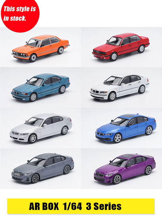 Almost Real 50 Jahre 7 GENERATIONS 3 Serie E21 E30 E36 E46 E90 F30 G20 I3 G28 Automodell, 1:64, Metall - Bild 3
