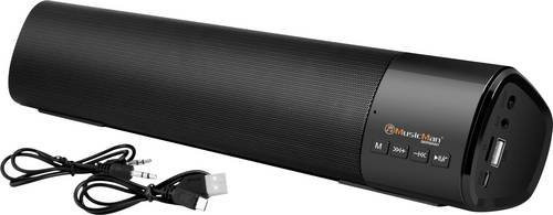 Music Man BT-X54 Soundbar Mobiler Bluetooth Lautsprecher Schwarz mit USB und 3,5 mm Klinke - Bild 1