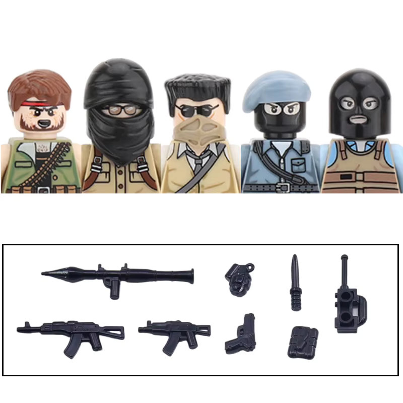 Semalam Stadt-Zubehör MOC Schurken-Gangster-Figuren, Bausteine - Bild 2