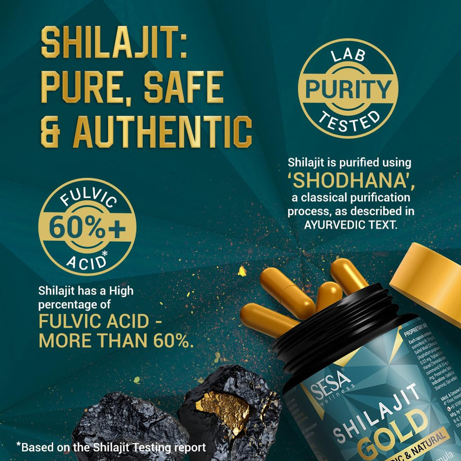 Sesa Shilajit Gold Kapseln, 30 Stk, Unisex - Bild 2