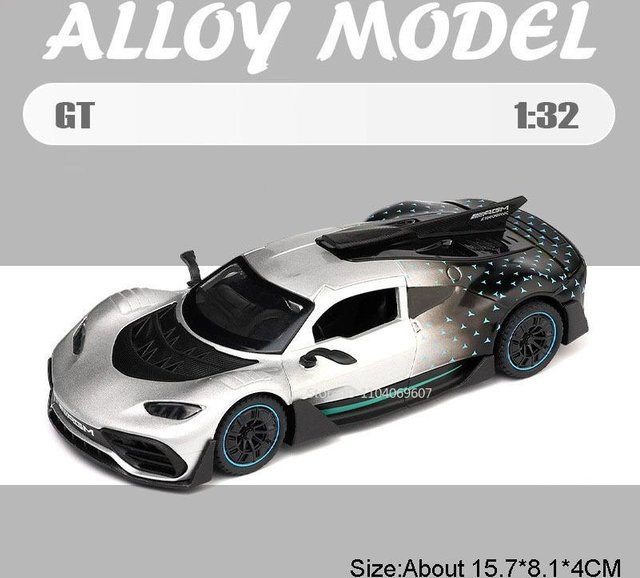 Linyi toy car One V12 Modell Sportwagen, 1:32, mit Licht und Sound, ab 14 Jahren - Bild 1