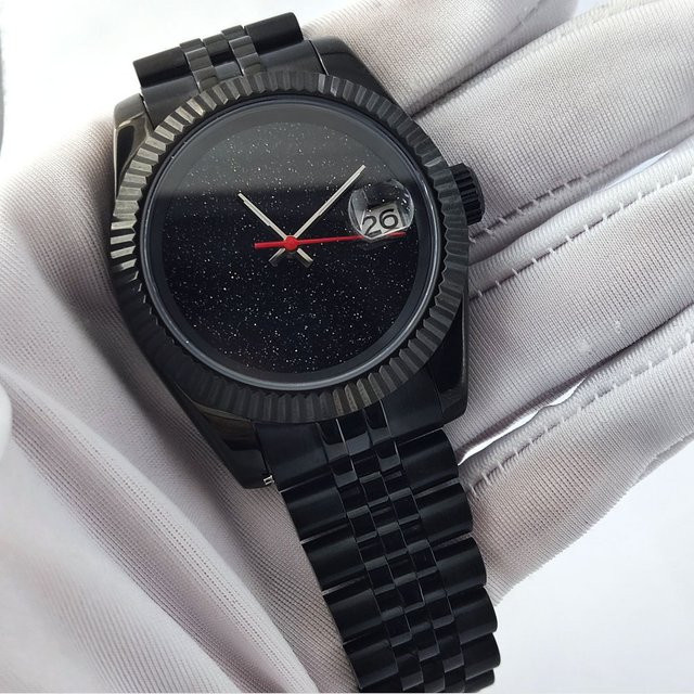 Armbanduhr, Automatik, Edelstahlgehäuse, 39 mm, Schwarz, Herren - Bild 1