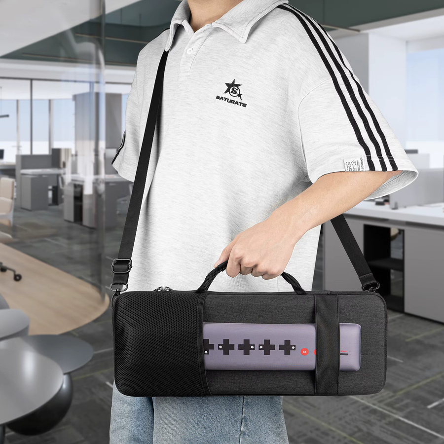 Geekria Hartschalen-EVA 2-in-1 Etui für Tastatur und Maus in Schwarz, passend für AULA F75 Pro, Keychron K2, Q1, ROG Azoth und EPOMAKER TH80 (84 Tasten) - Bild 5