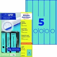 Avery Zweckform Ordnerrückenetikett ultragrip schmal/lang in Blau und Weiß - Bild 1