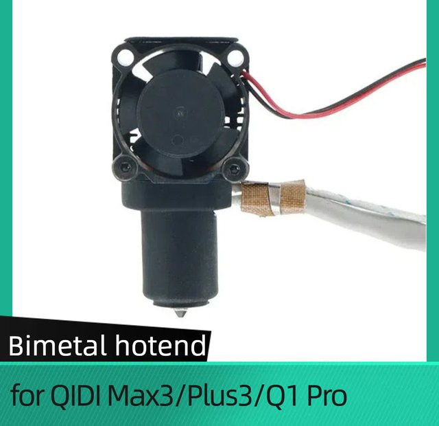 Qidi Tech Bimetall Hotend für Qidi Q1 Pro und Qidi Plus3 sowie Max3 3D Drucker Ersatzteil in Schwarz - Bild 1