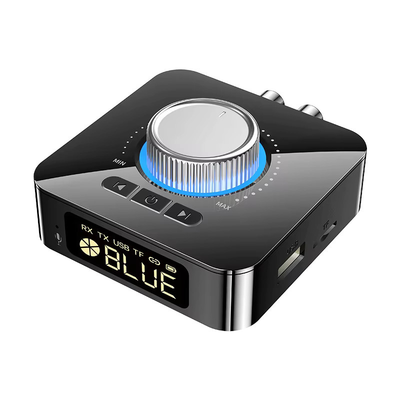Jiansu 2-in-1 Bluetooth 5.4 Audio-Empfänger und -Sender mit Digitalem Display, AptX HD, 3,5mm Klinke und 2 RCA, Schwarz - Bild 2