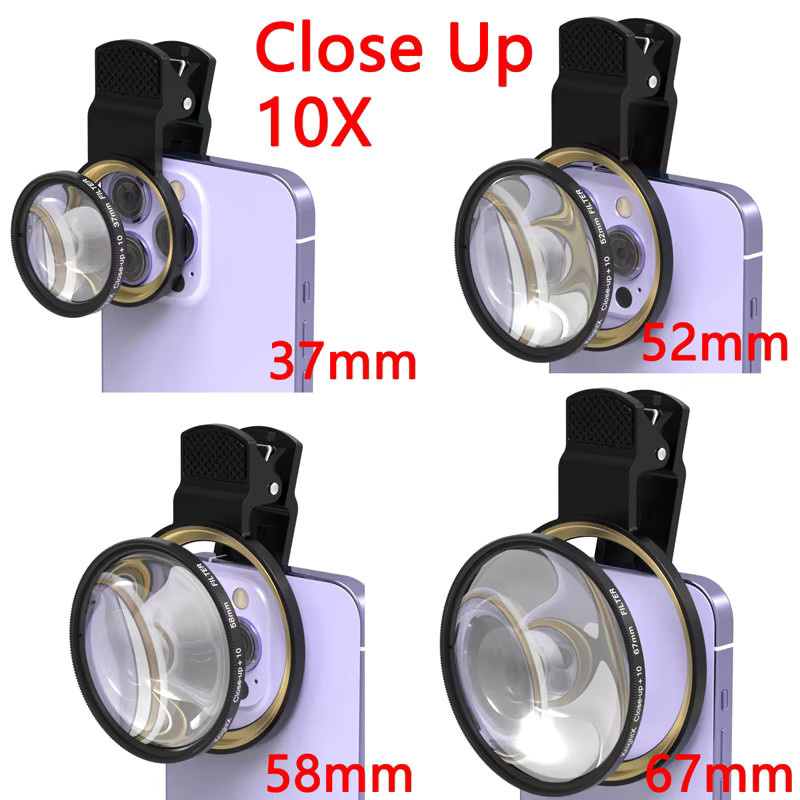 KnightX Smartphone Makro-Objektivfilter Clip mit 10+ Filtern in Schwarz für 52mm 58mm 67mm Objektive - Bild 2