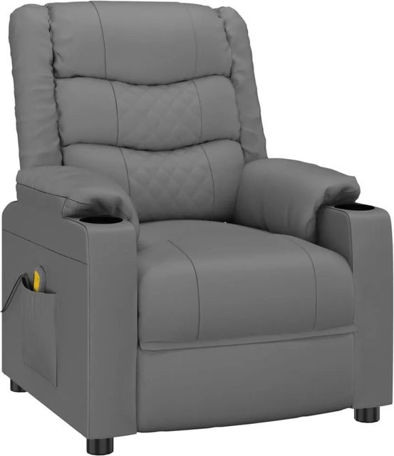 vidaXL Massagesessel in Grau aus Kunstleder mit Armlehnen - Bild 1