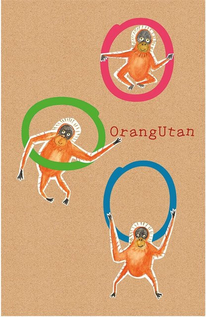 Komar Wandbild ABC Animal auf Fotopapier, Mehrfarbig, Breite: 50 cm, Höhe: 70 cm - Bild 1