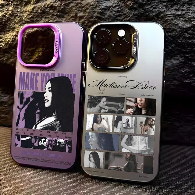M-Madison Designer Handyhülle für iPhone 11 bis 17 Pro Max in Weiß mit Matt Laser Aurora Effekt - Bild 1