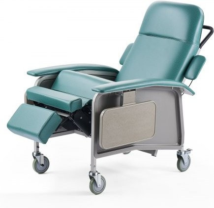 VEVOR Medizinischer Liegestuhl Geri-Chair mit 4 Positionen, Trendelenburg-Funktion, 4 Rollen, weich gepolstertem Sitz und 2 Tabletts für Krankenhaus und Pflege - Bild 1