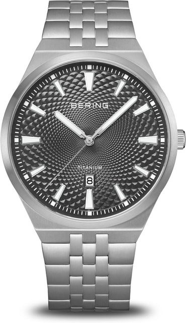 Bering Herrenuhr Titanium, Quarz, Schwarz, 41 mm, 10 ATM - Bild 1