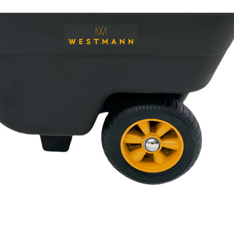 Westmann Schubkarre Prakta S Schwarz mit 90 L Volumen und Kippfunktion, B/H/T: 55,5 x 67 x 98,5 cm - Bild 5
