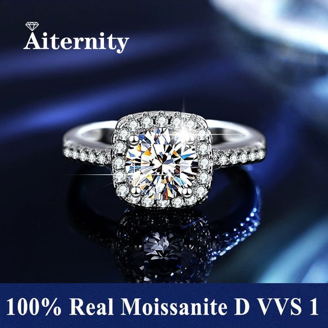 AITERNITY Moissanit-Ring, 925 Silber, Damen - Bild 1