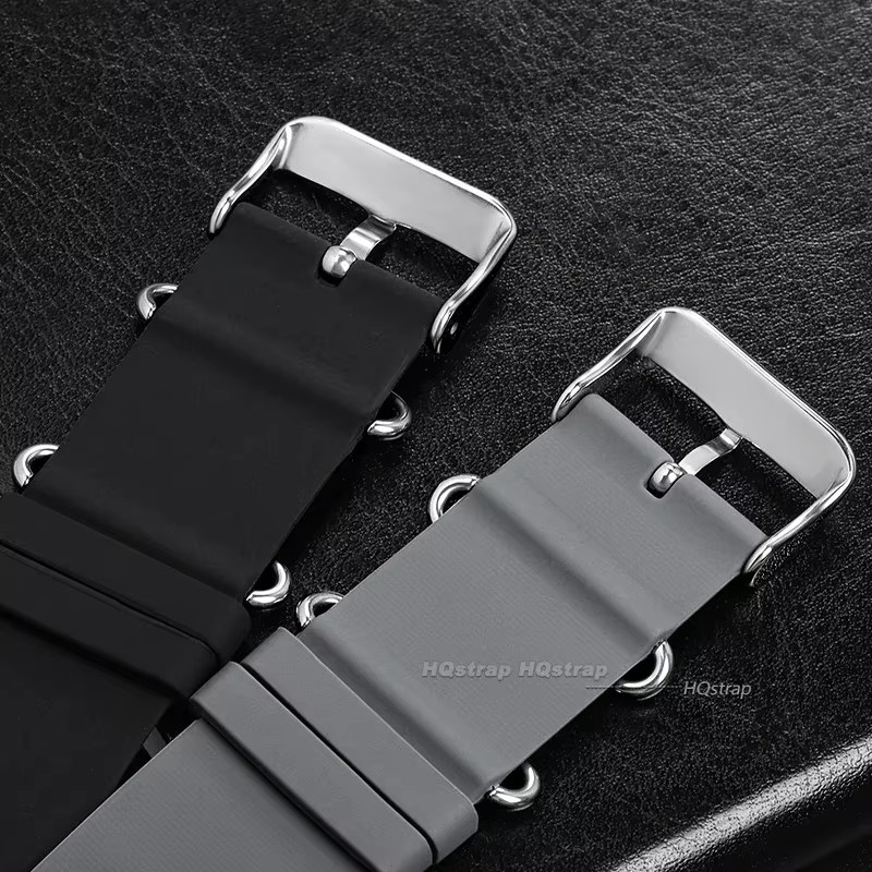 HQstrap Uhrenarmband Silikon, Schwarz, Unisex - Bild 3