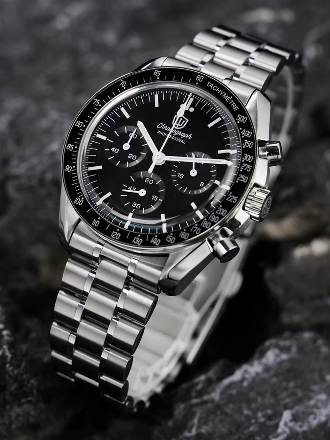 Watchdives Chronograph, Quarz, Edelstahl, Saphirglas, 39 mm, Unisex - Bild 7