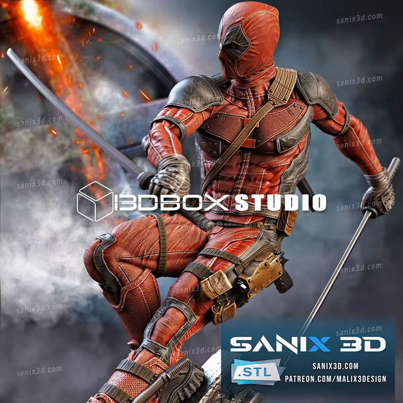 Bandai Deadpool und Wolverine Figuren Set Maßstab 1:8 in Weiß und Rot für Erwachsene - Bild 1