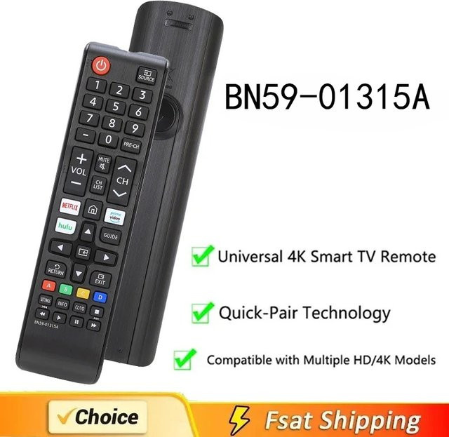 Samsung BN59-01315A Ersatzfernbedienung für Smart HDTV in Schwarz - Bild 1