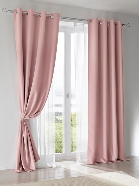 Heine Home Blackout Stoffpanel Dekoschale in Pink - Bild 1