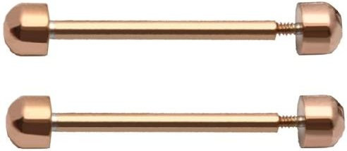 Happy Electronic King Uhrenarmband Schraubenröhrchen Stifte, Edelstahl, Roségold, 16mm - Bild 1