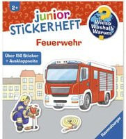 Ravensburger Wieso? Weshalb? Warum? junior Stickerheft Feuerwehr, buntes Lernbuch für 2-Jährige - Bild 1
