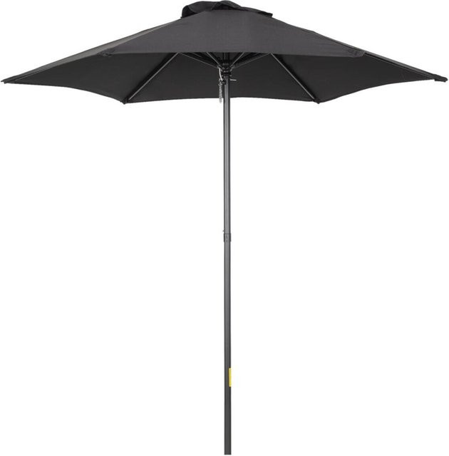 Outsunny Sonnenschirm aus Polyester in Schwarz mit Aluminiumgestell, B/H/T: 196 x 204 x 196 cm - Bild 1