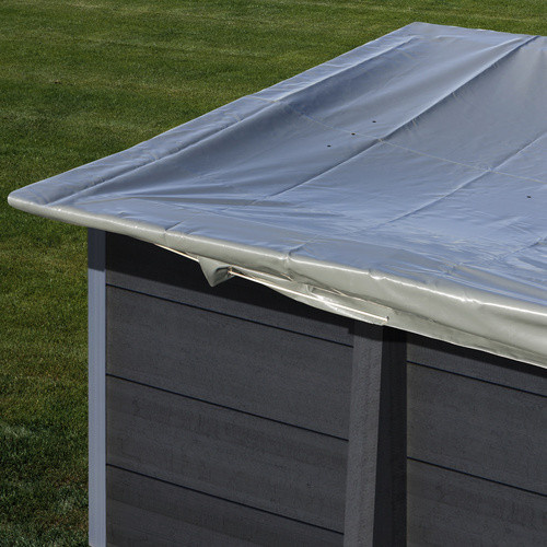 GRE Winterabdeckplane aus PVC in Grau, Breite: 360 cm - Bild 2