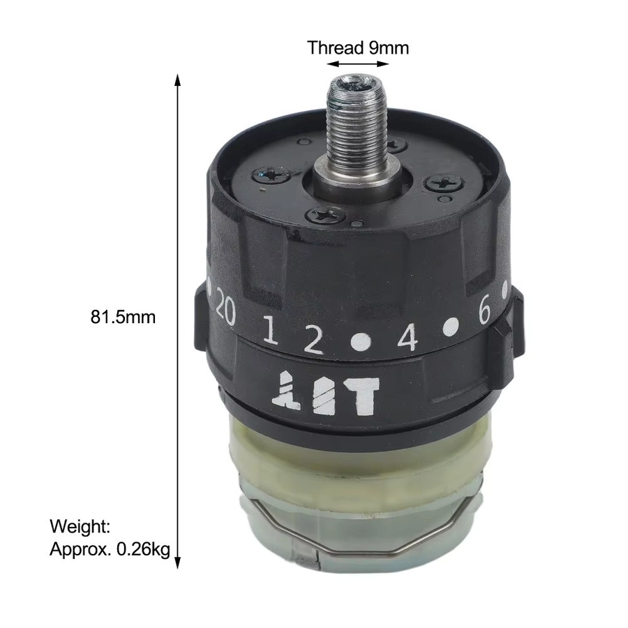 DAZZLEEX 13-Zahn-Bürstenloses Getriebe mit zwei Geschwindigkeiten und Selbstsperre für 16,8 V und 21 V kabellose Bohrschrauber, Schwarz - Bild 1