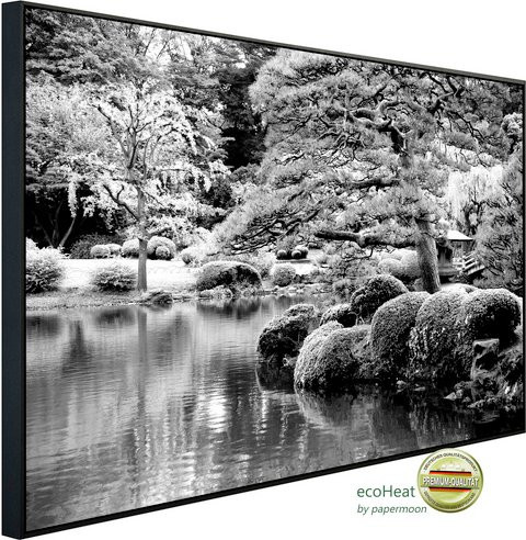 papermoon EcoHeat Infrarotheizung Wald Schwarz Weiss mit Matt-Effekt und App-Steuerung - Bild 1