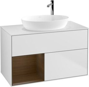 V&B Waschtischunterschrank Finion 100 Wandbeleuchtung in Weiß lackiert B/T/H: 100 x 50,1 x 50,1 cm - Bild 1