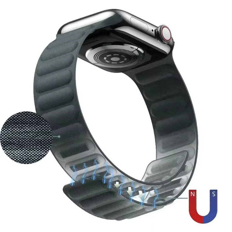 Armband für Apple Watch, Canvas-Magnetarmband, Textil/NATO, Unisex - Bild 2