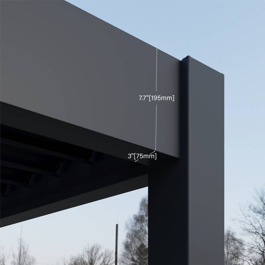 Paragon Outdoor Pergola Grand Tuscan 1220 mit Lamellendach aus Aluminium in Anthrazit, B/H/T: 599 x 256 x 370 cm - Bild 7