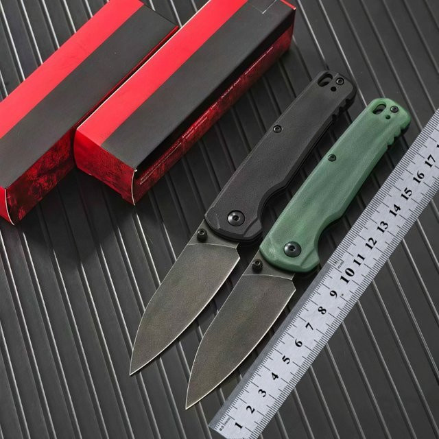 Tragbares 6105 Outdoor Klappmesser mit D2-Klinge und grünem Nylonfaser-Griff für Jagd, Überleben und EDC-Einsatz - Bild 1