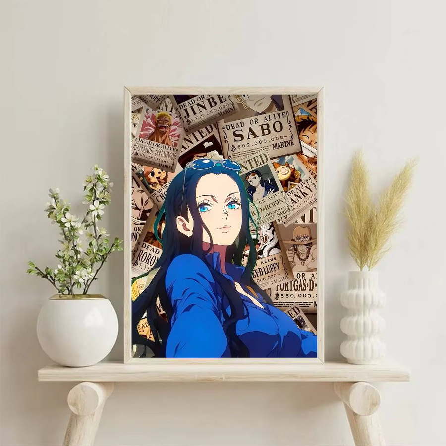 Selbstklebendes One Piece Nico Robin Poster aus Papier, wasserfestes Anime Wandbild in Mehrfarben - Bild 5
