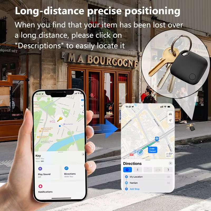Vivilife Smart Tag MFI Fernortungsgerät für Apple Find My in Schwarz, 1er-Pack - Bild 3