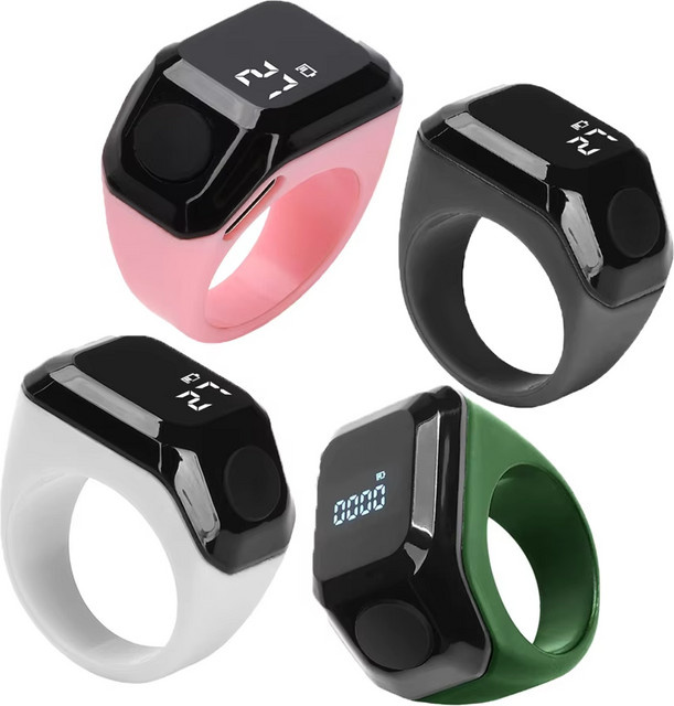 Gaqqee Smarter Bluetooth APP-Ring-Zähler Tasbih-Zähler in Schwarz für Unisex - Bild 1