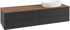 V&B Waschtischunterschrank Antao mit Frontstruktur und Beleuchtung, B/T: 160 x 50 cm, lackiert - Bild 1