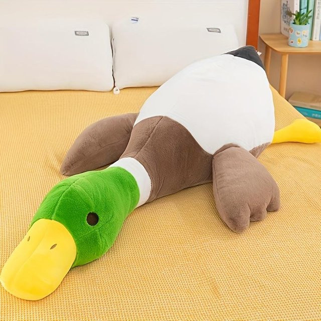 Kidsly Enten Plüschtiere, Flauschiges Schlafkissen, Grün - Bild 1