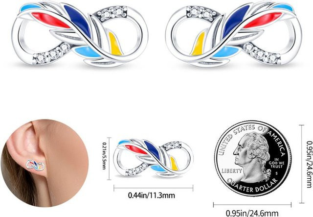 Ohrringe 925 Silber, Zirkonia, Unisex - Bild 1