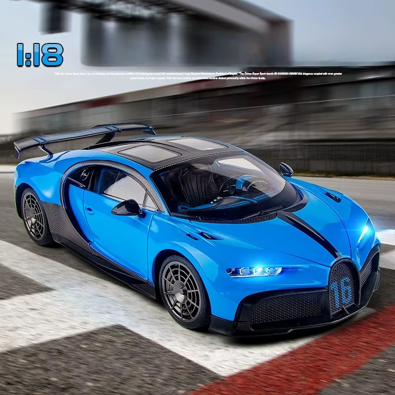 WELLY Chiron Supersportwagen Modell, 1:18, blau, Metall - Bild 2