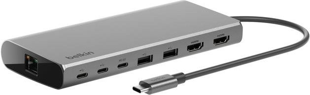 Belkin INC015BTSGY-CZ Laptop-Dockingstation und Portreplikator mit USB-C, HDMI und 4K UHD Unterstützung in Grau - Bild 1
