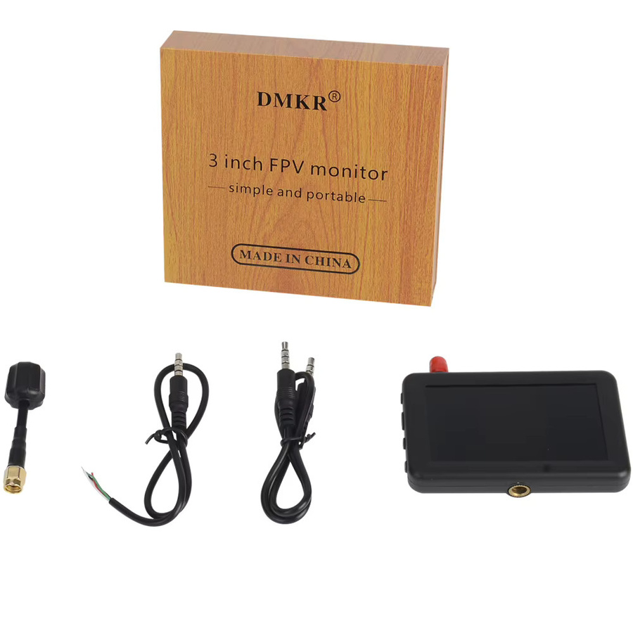 U-Angel-1988 FPV Monitor 3 Zoll LCD mit 480x320 Auflösung, 5,8G 40CH Auto Suche und eingebautem Akku in Schwarz für RC Multicopter und FPV Drohnen - Bild 6