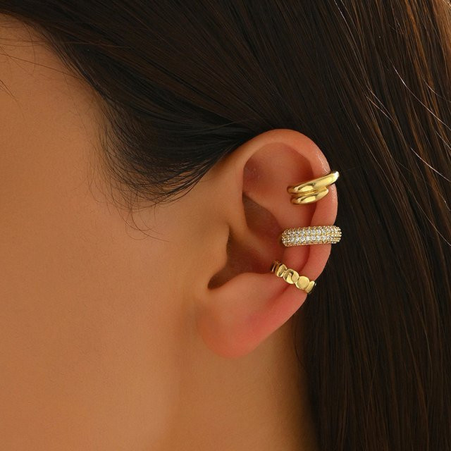 Elviragirl Ohrringe, Gold, Zirkonia, Punk, Damen - Bild 1