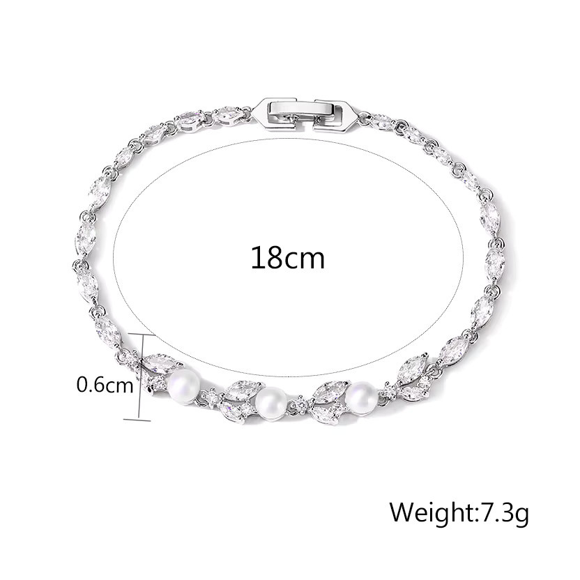ZAKOL Armband, Zirkonia, Perle, Silber, Damen - Bild 4