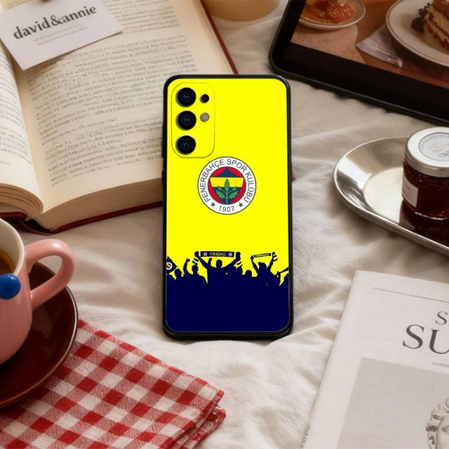 Handyhülle mit Fenerbahce-Muster für Samsung Galaxy S25 S24 S23 S22 S21 S20 S10 S9 Ultra Plus Lite FE 5G in Schwarz und Gelb - Bild 1