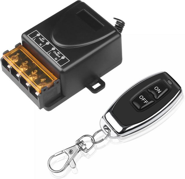 YJMP Wireless RF Smart Fernbedienung Schalter Sender und Empfänger 433MHz in Schwarz - Bild 1
