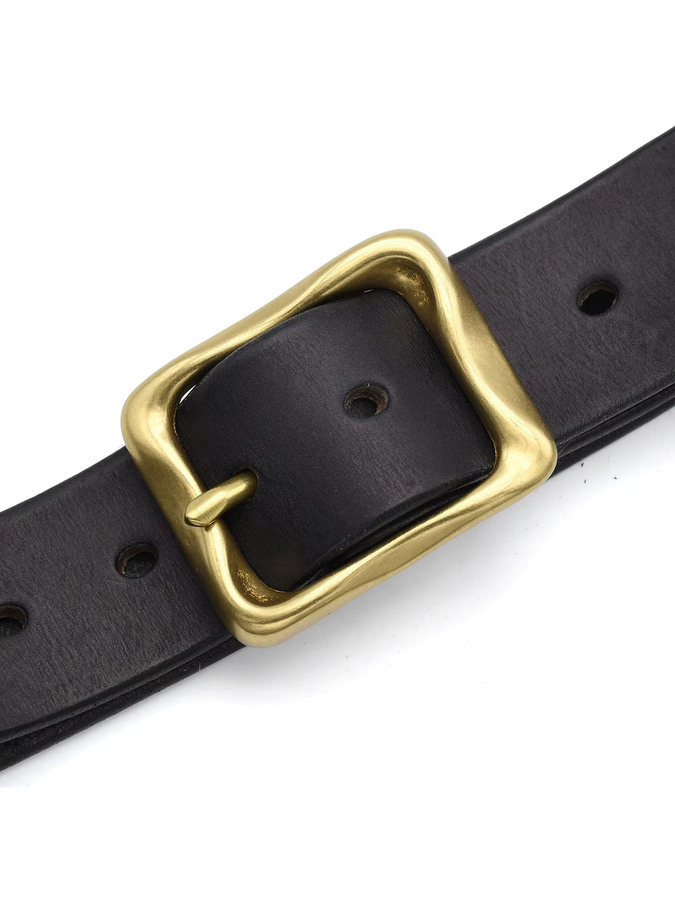 CLOXY Messing-Gürtelschnalle für Herren in Gold, 40 mm Breite, Dreifach-Gleitschnalle als DIY-Zubehör - Bild 4