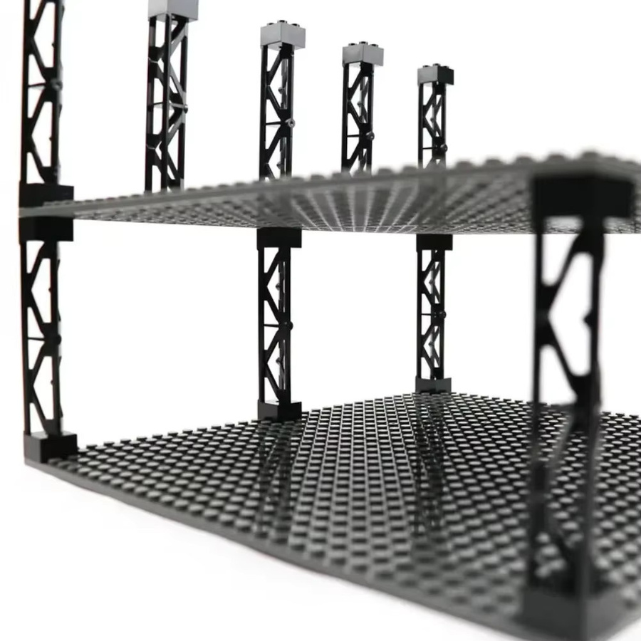 MOC City Bausteine Stützsäule für Züge und Autos, schwarzer Träger Halterung aus Kunststoff, kompatibel mit technischen Teilen 95347 und 58827 - Bild 3